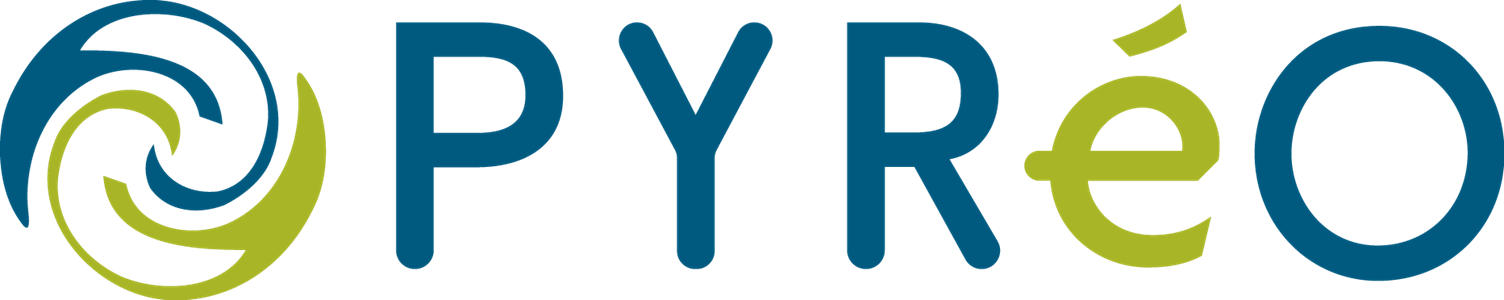 Logo PYRéO, éco-organisme français dédié à la collecte et au traitement des feux de détresse pyrotechniques dans le nautisme.